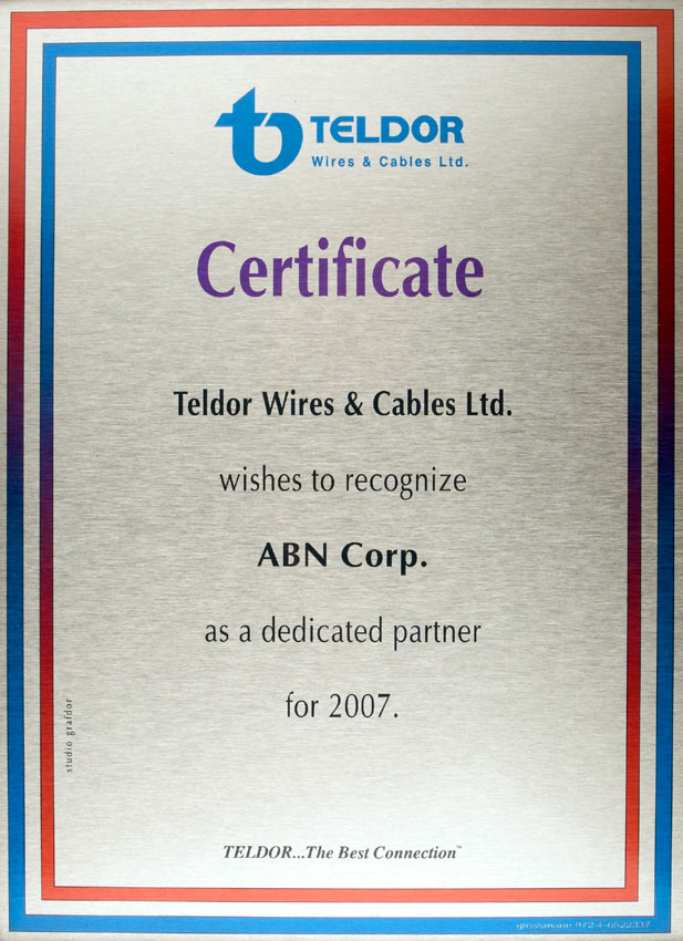 Сертификат Teldor