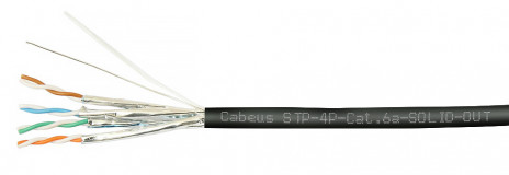 Купить Cabeus STP-4P-Cat.6a-SOLID-OUT-LSZH-UV Кабель витая пара ...